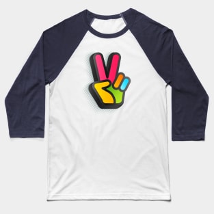 Peace finger Baseball T-Shirt